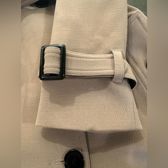 Linea by Louis Dell'Olio Beige Double Breasted Tan Trench Coat Sz 16 Classic - Picture 10 of 13